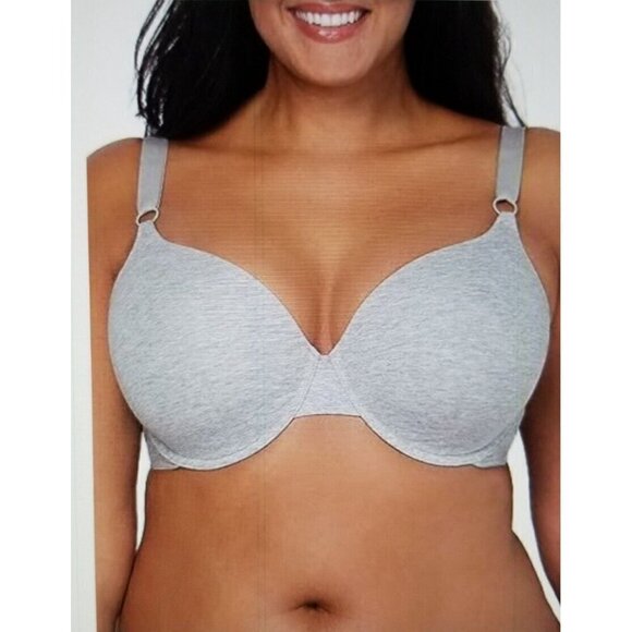 FRUIT OF THE LOOM Grey Lightly Lined & Padded,  Underwire T-Shirt Bra, US 38DD - Picture 3 of 8